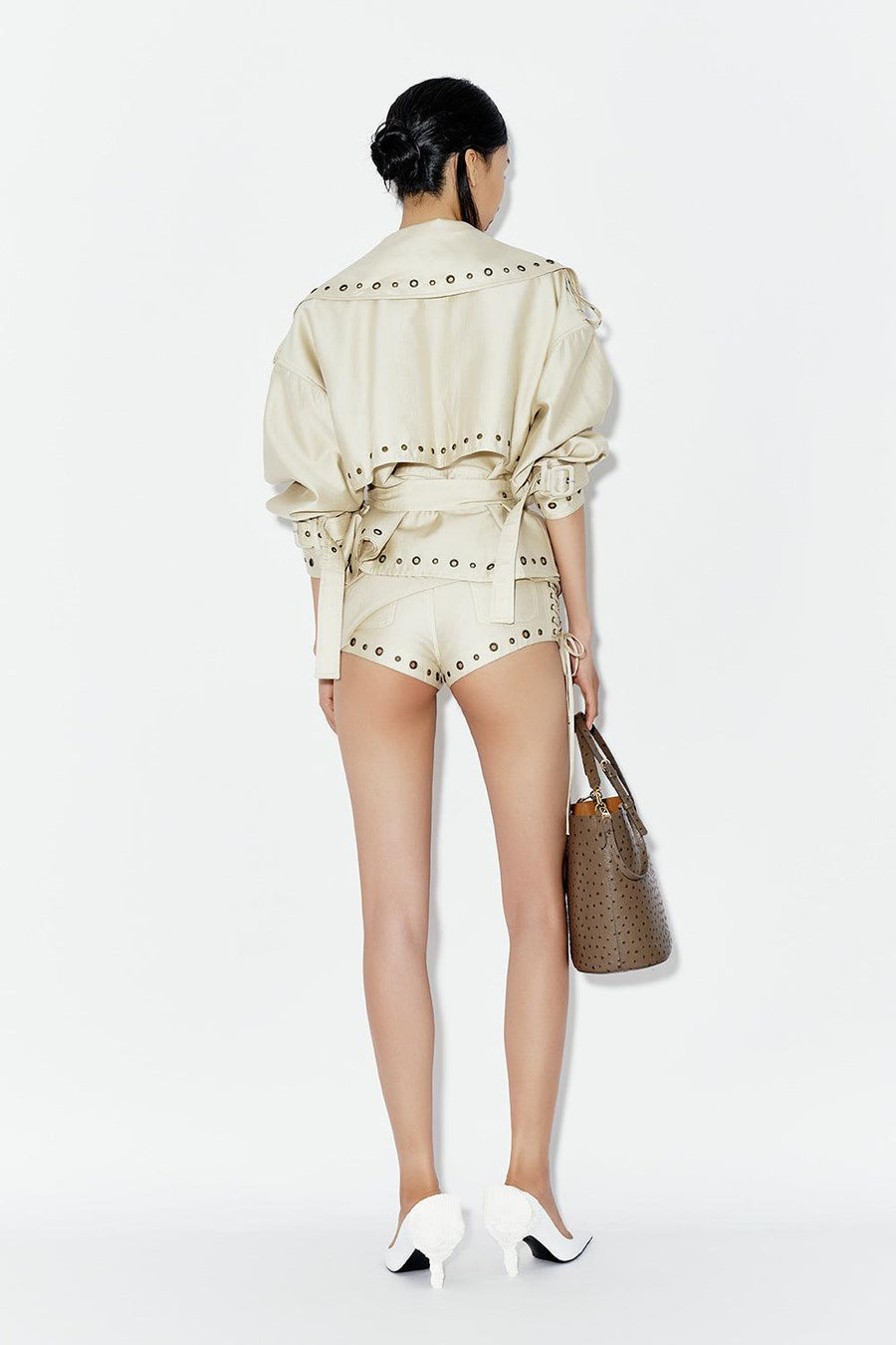 Cactus Straight Tie String Chiffon Extra Short Length Shorts Shorts DAS LA VIE