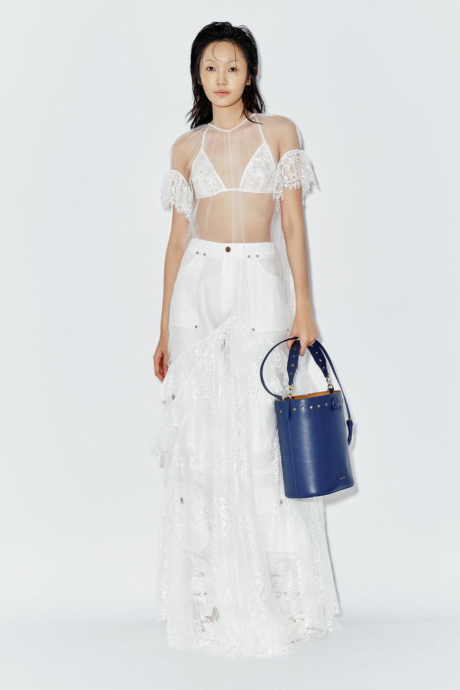 Cedar Drop Waist See-Through Chiffon Floor Length Dress Maxi Dress DAS LA VIE