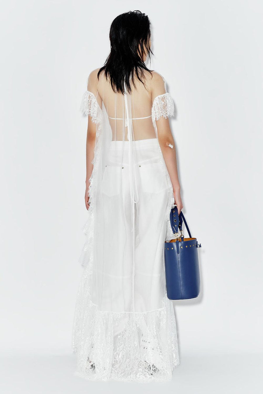 Cedar Drop Waist See-Through Chiffon Floor Length Dress Maxi Dress DAS LA VIE