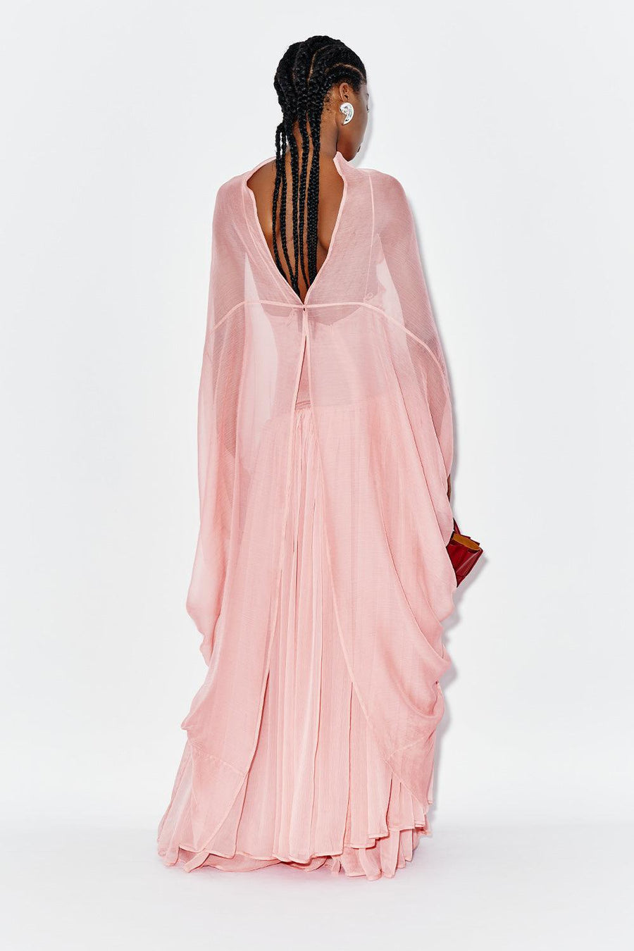 Carnation Blouson Gathered Chiffon Maxi Dress Maxi Dress DAS LA VIE
