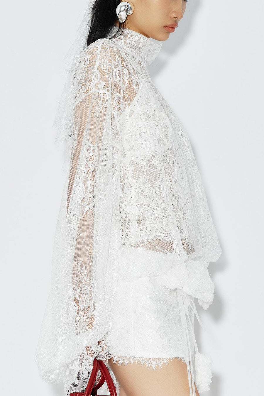 Angel Blouson See-Through Lace Mini Dress Mini Dress DAS LA VIE