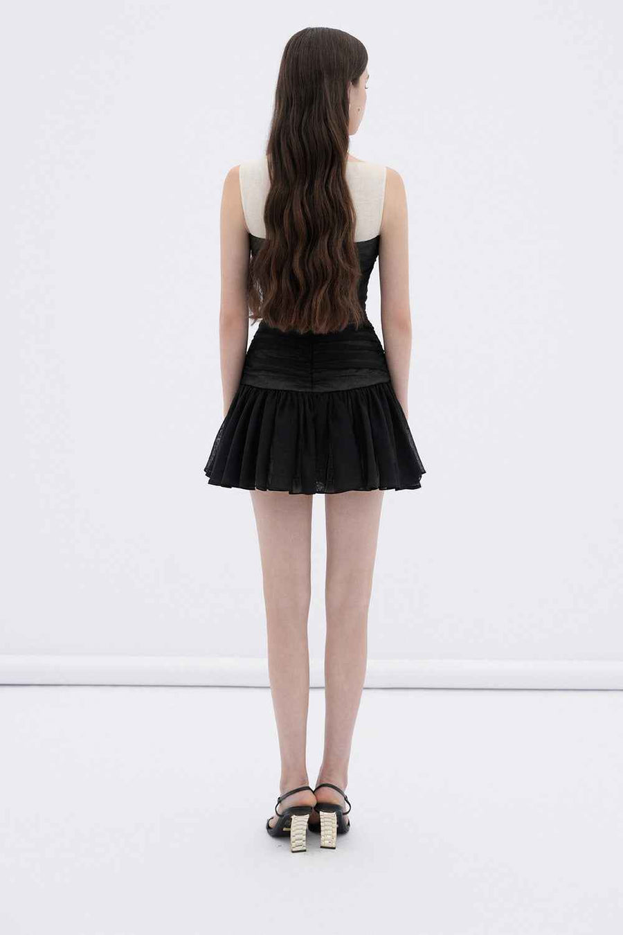 Faye Drop Waist Boat Neck Linen Mini Dress