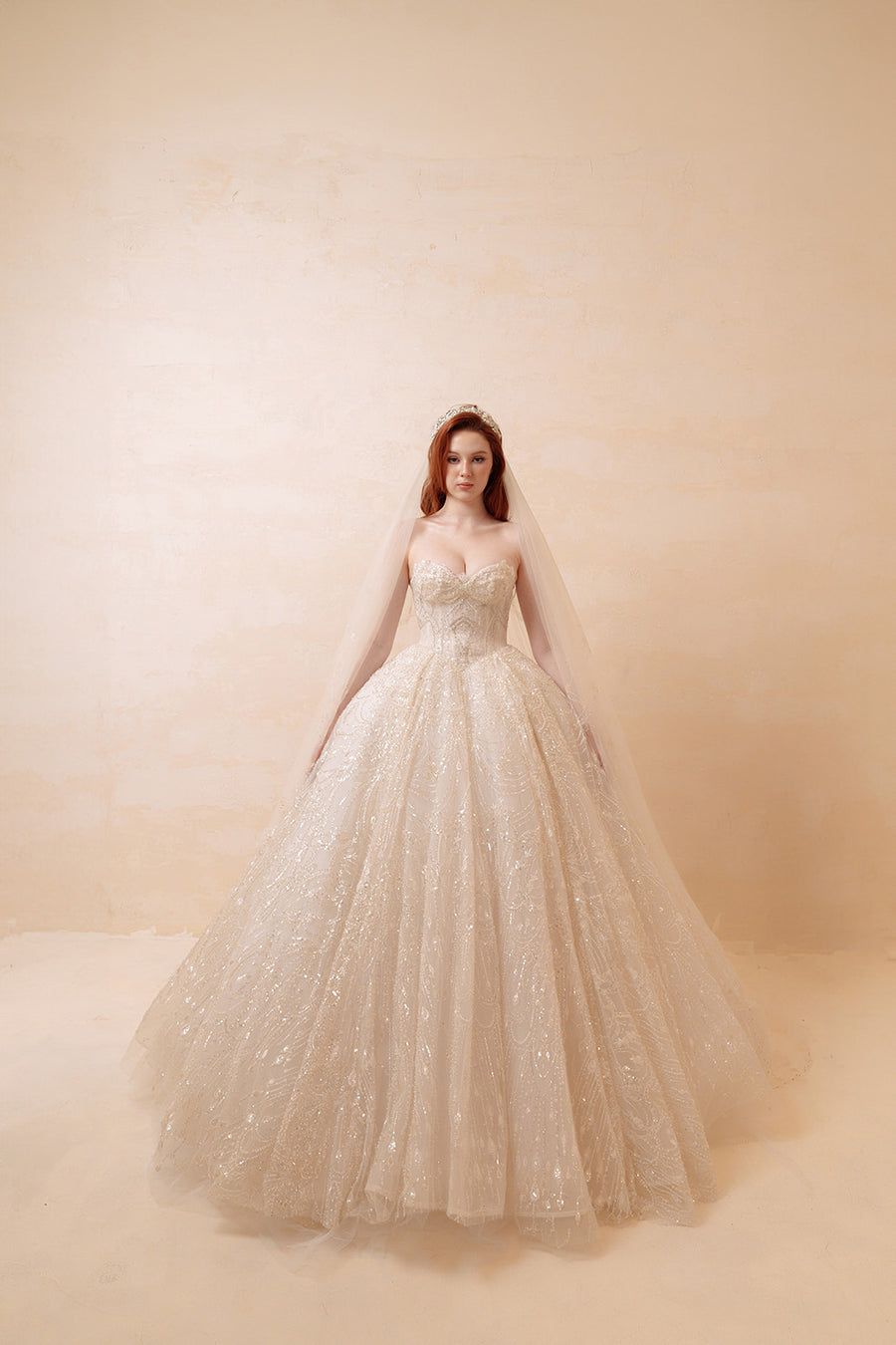 White Sequin V-Neck Mermaid Gown - Beaded Formal Bridal & Prom Dress Formal Dresses ressalina2