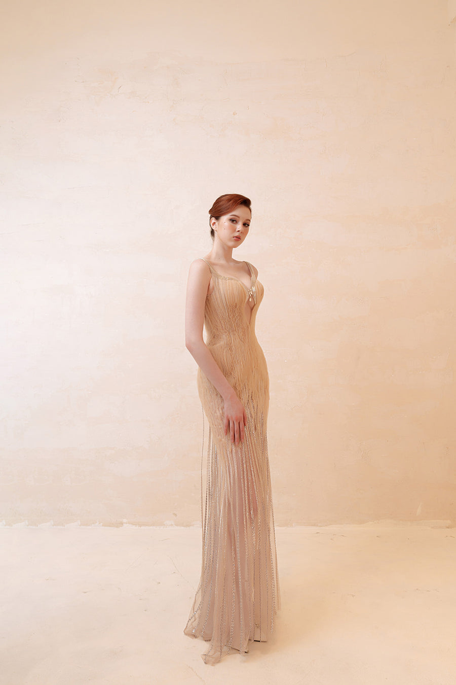Rose Gold Radiance Sequin Mermaid Gown - Deep V-Neck Formal Dress for Prom & Gala Dresses ressalina2