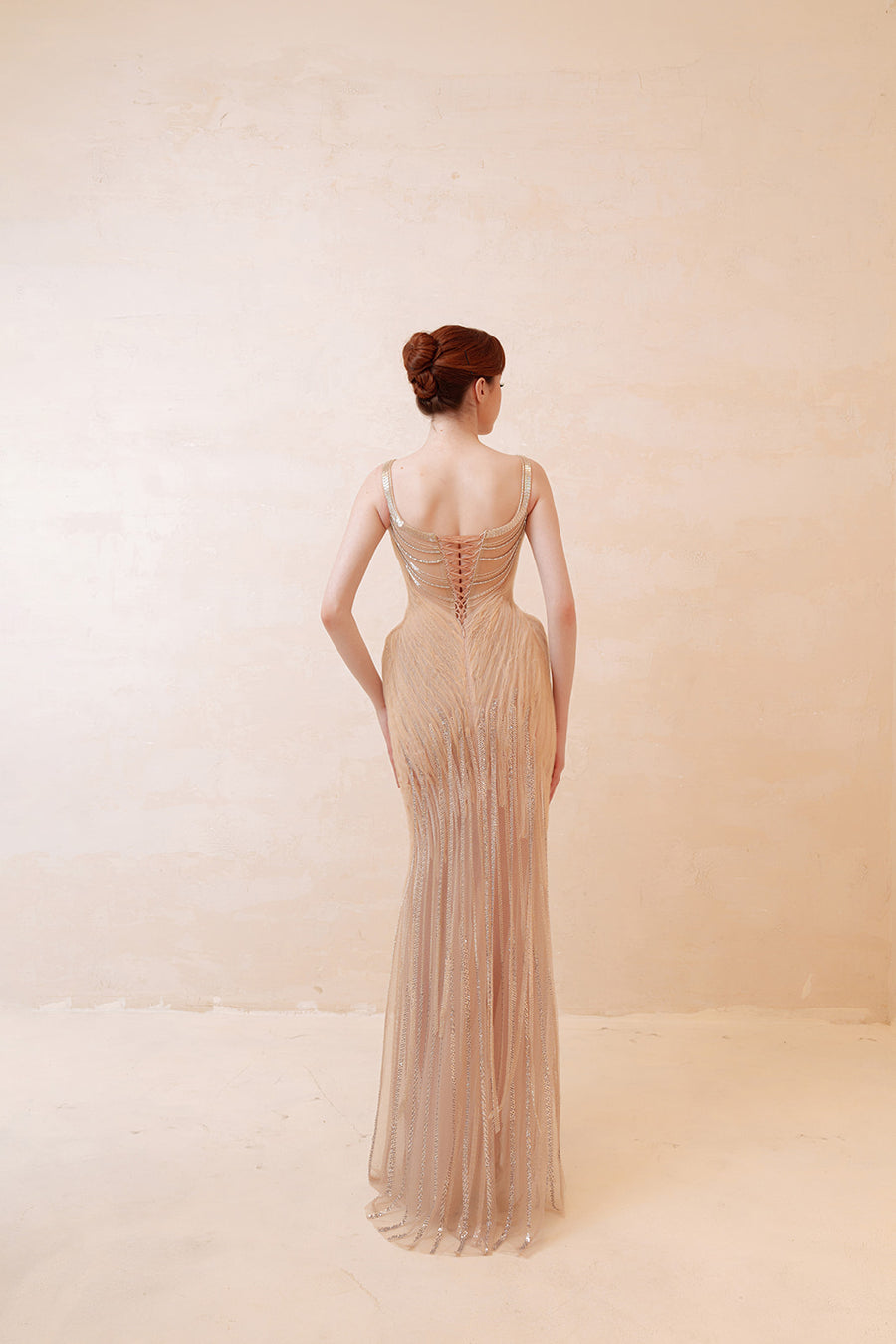 Rose Gold Radiance Sequin Mermaid Gown - Deep V-Neck Formal Dress for Prom & Gala Dresses ressalina2