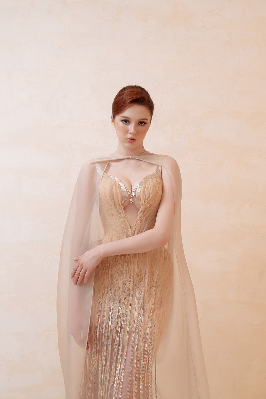 Rose Gold Radiance Sequin Mermaid Gown - Deep V-Neck Formal Dress for Prom & Gala Dresses ressalina2