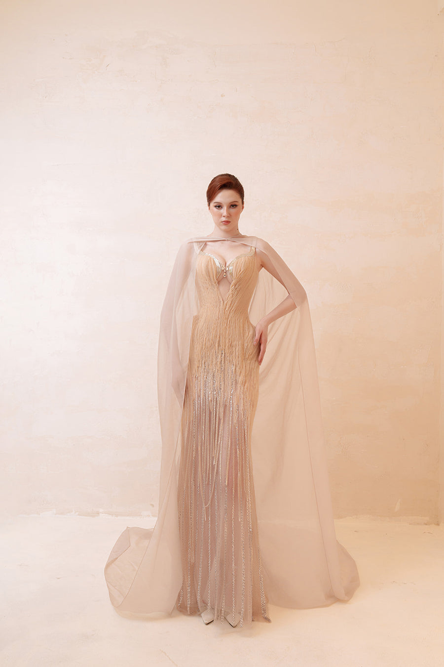 Rose Gold Radiance Sequin Mermaid Gown - Deep V-Neck Formal Dress for Prom & Gala Dresses ressalina2