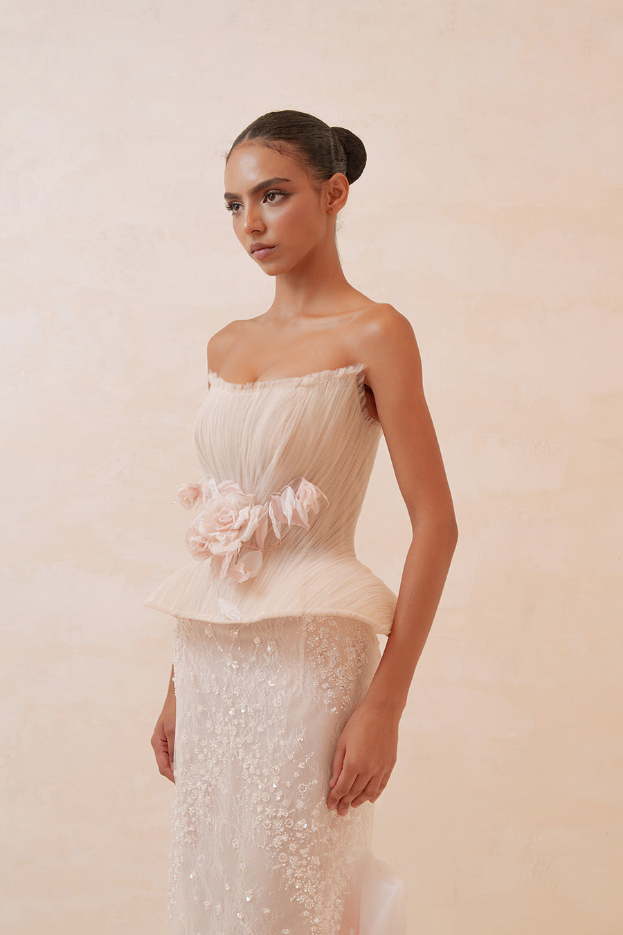 Blush Sparkle Strapless Mermaid Gown - All-Over Beaded Open Back Prom & Gala Dress Dresses ressalina2