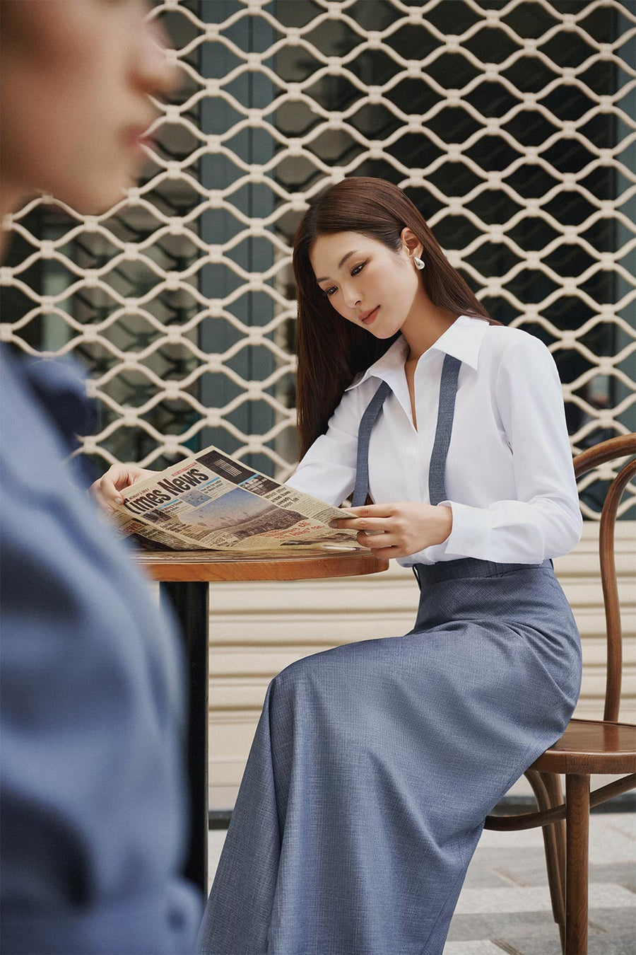 Nhip Straight Single Breasted Twill Shirt 13