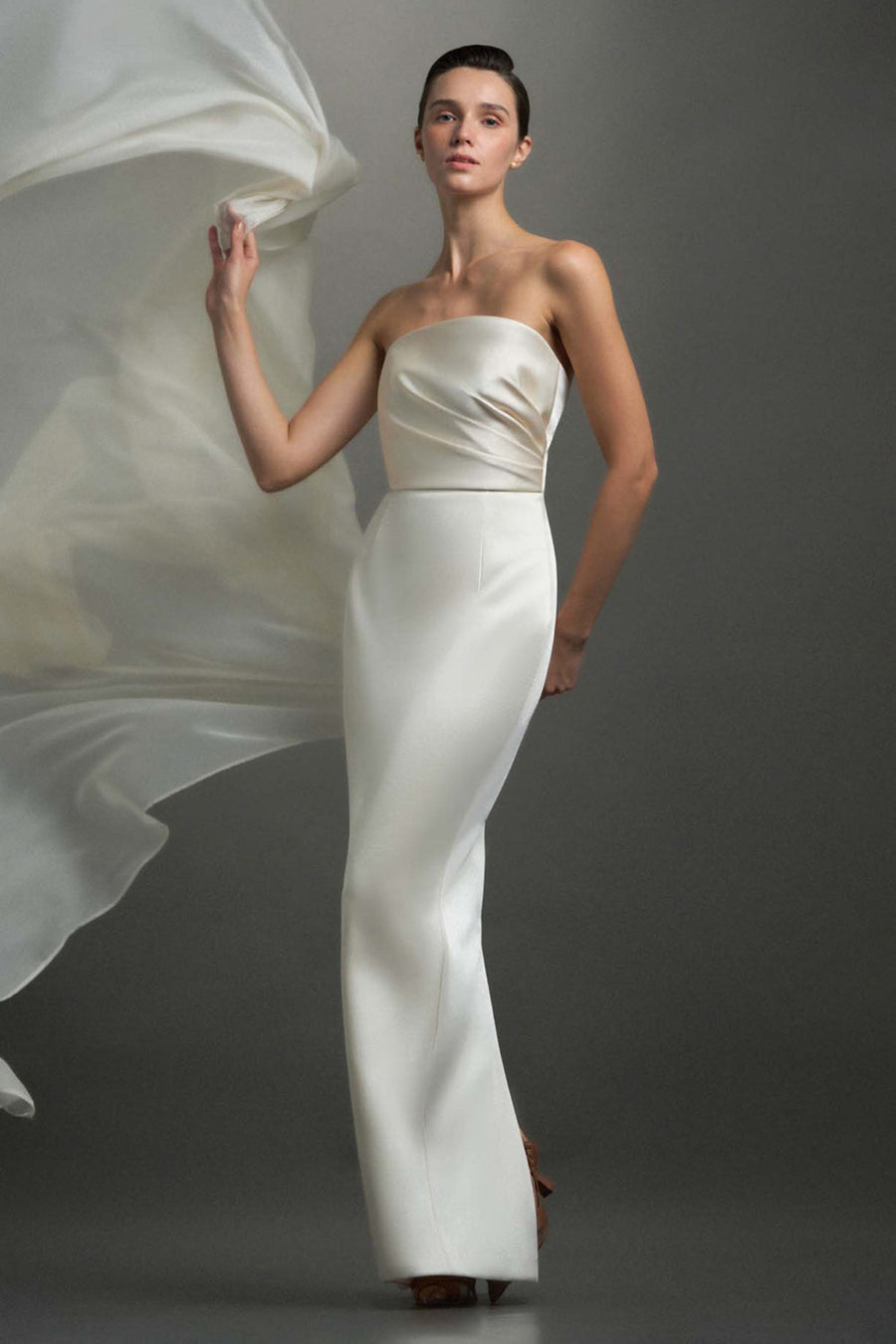 Maria Straight Accross Draped Maxi Dress 4