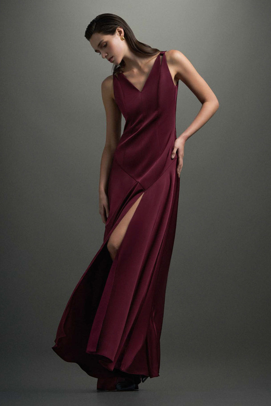 Marta Sheath Draped Maxi Dress 1