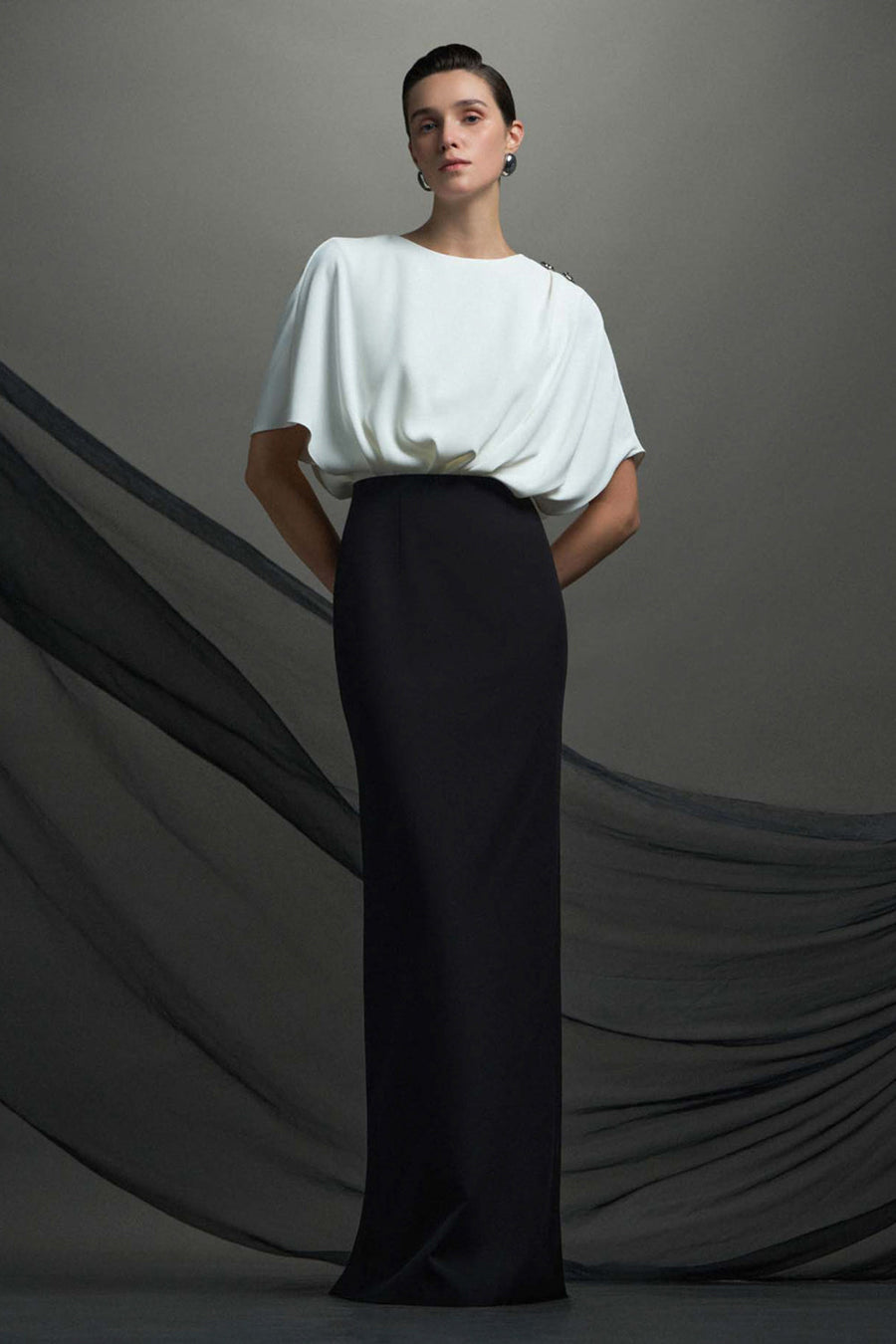Esther Batwing Sleeve Button Maxi Dress 1