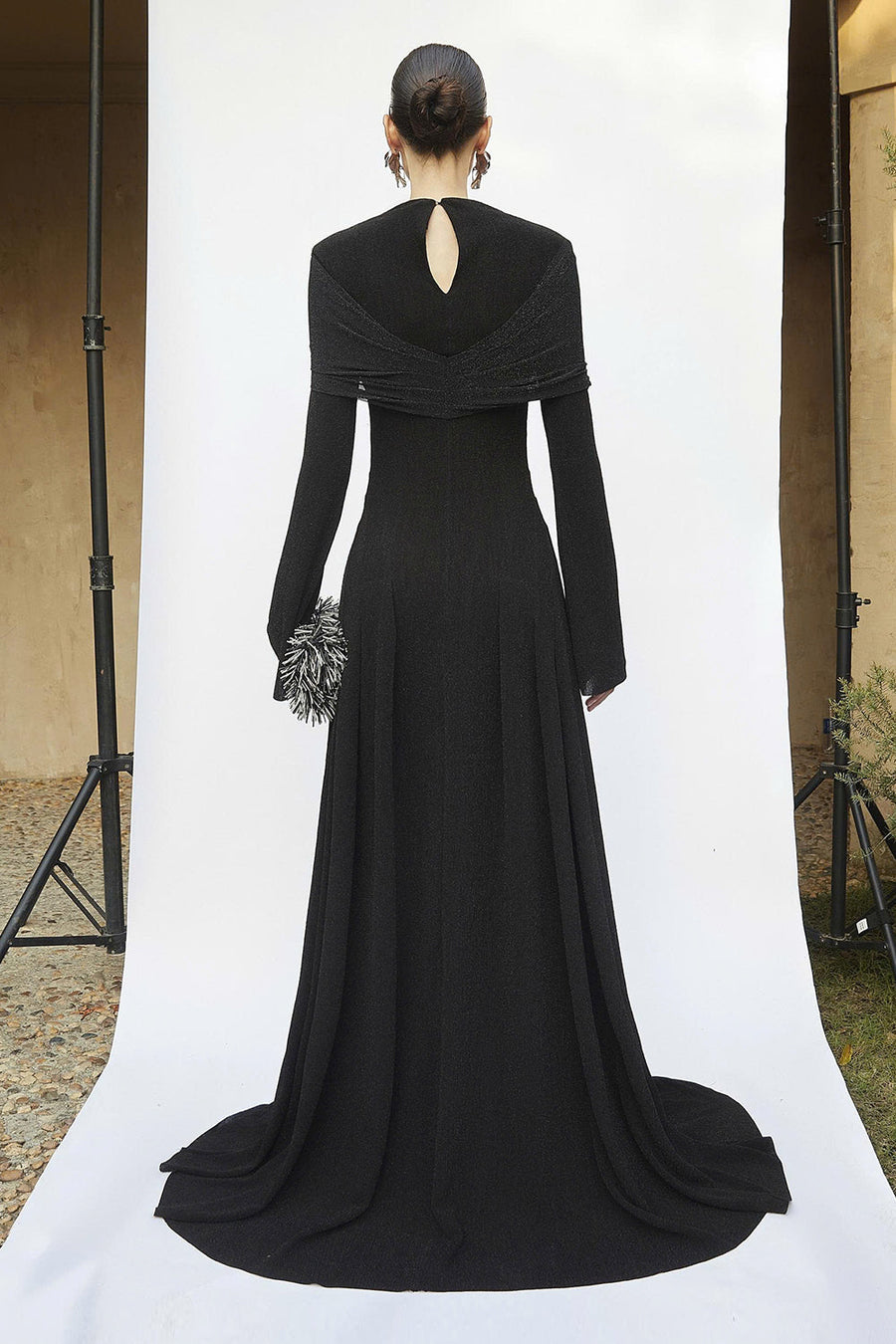Delphi II High Neck Draped Maxi Dress 6