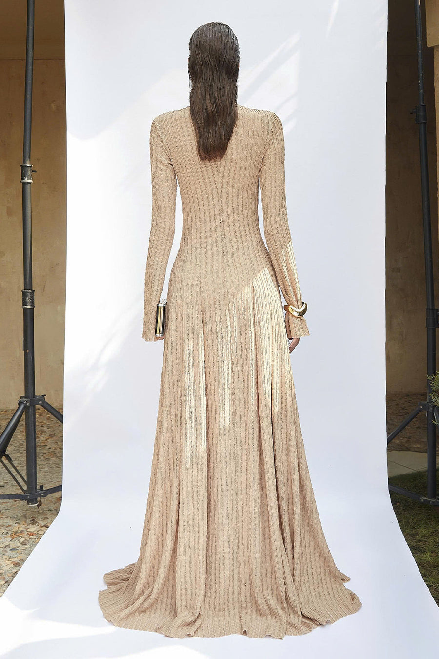 Delphi I Mock Neck Button Maxi Dress 7