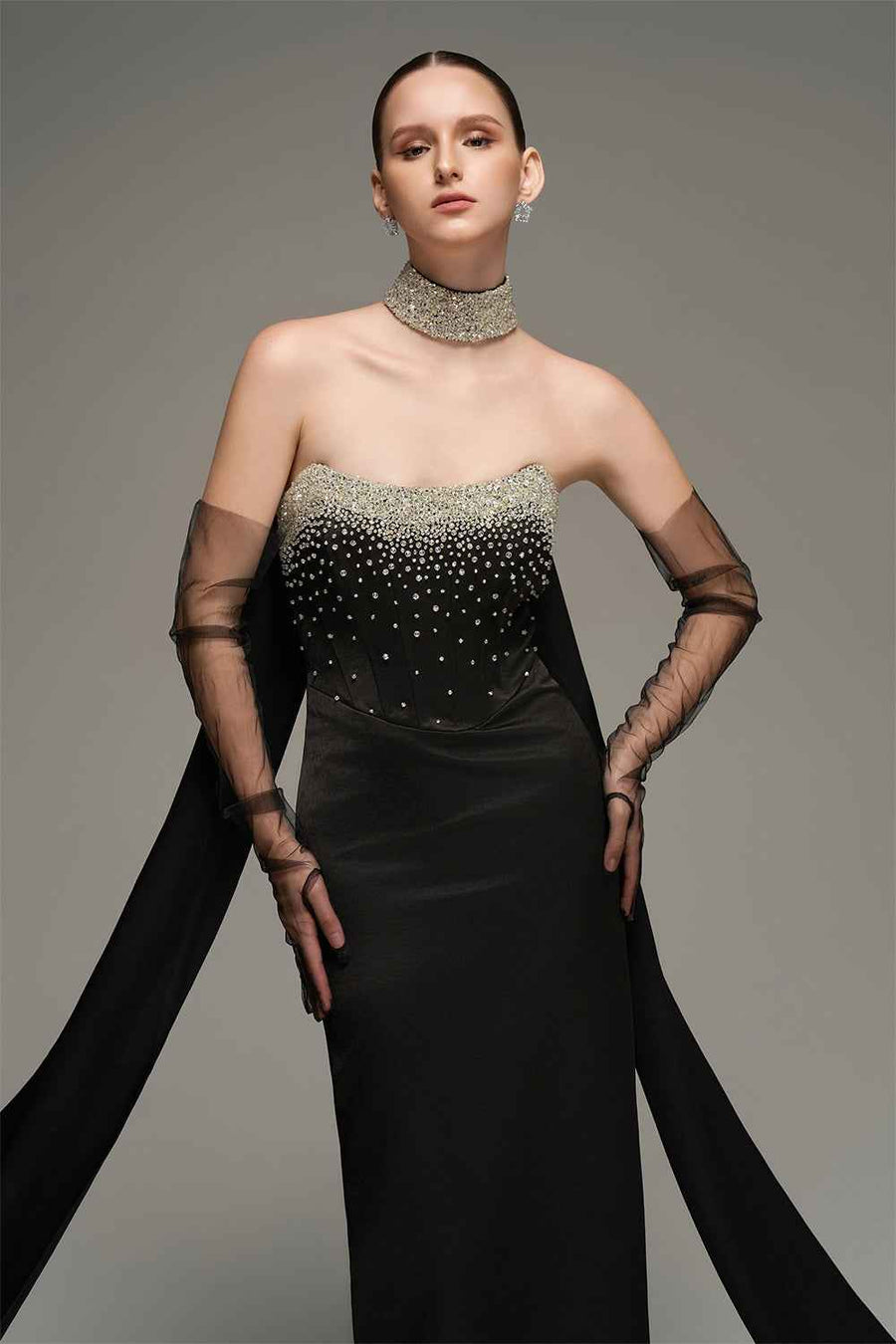 Dream Sheath Rhinestone Maxi Dress