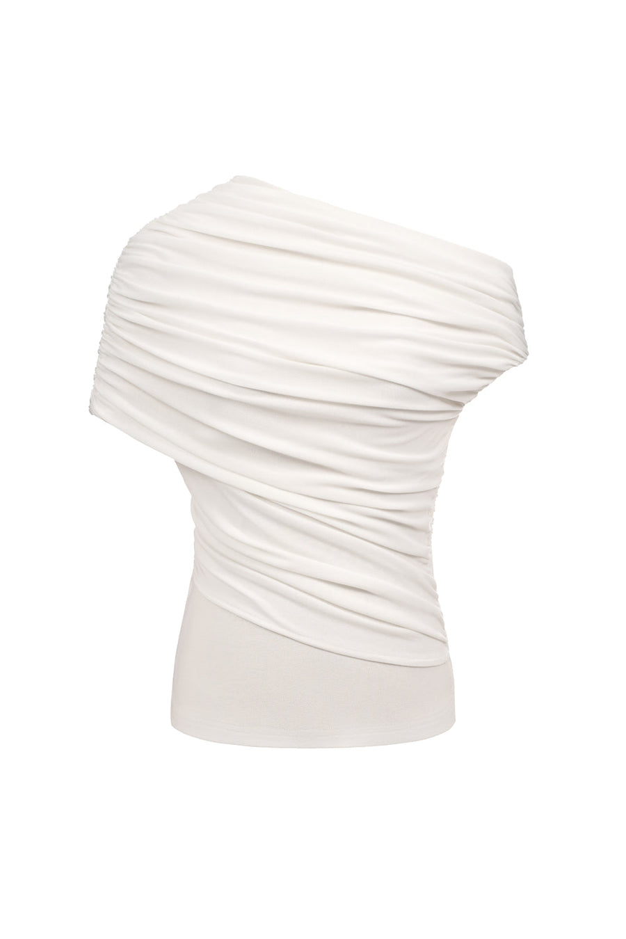 Enya Asymmetric Neck Gathering Top 7