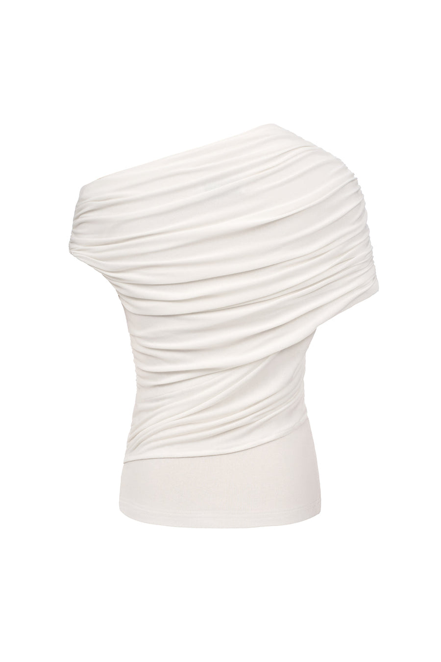 Enya Asymmetric Neck Gathering Top 8