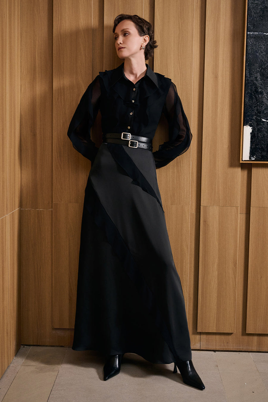 Eden A-line Silk Maxi Dress 1