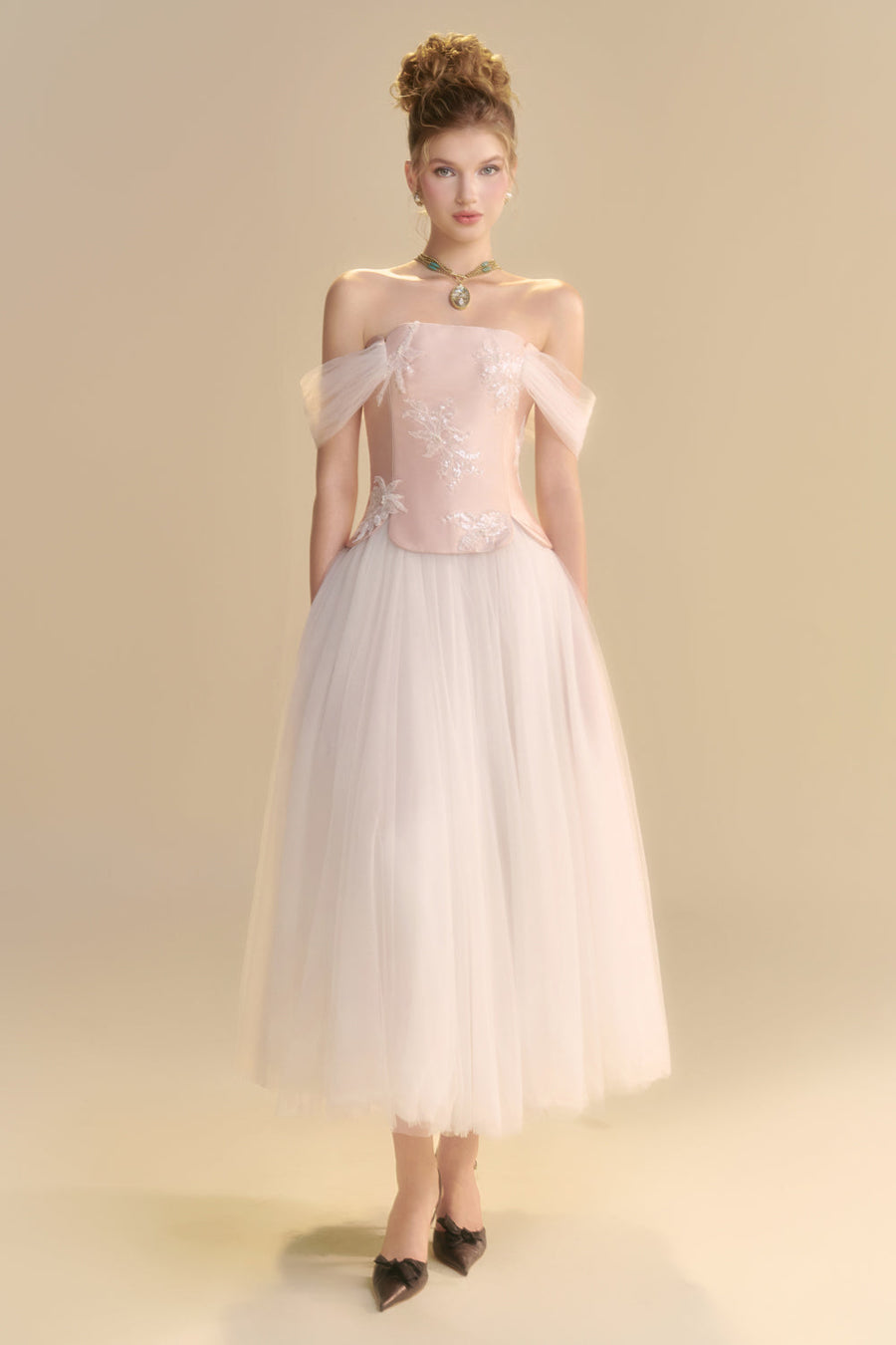 Elarose Off-Shoulder Sequin Midi Dress 6