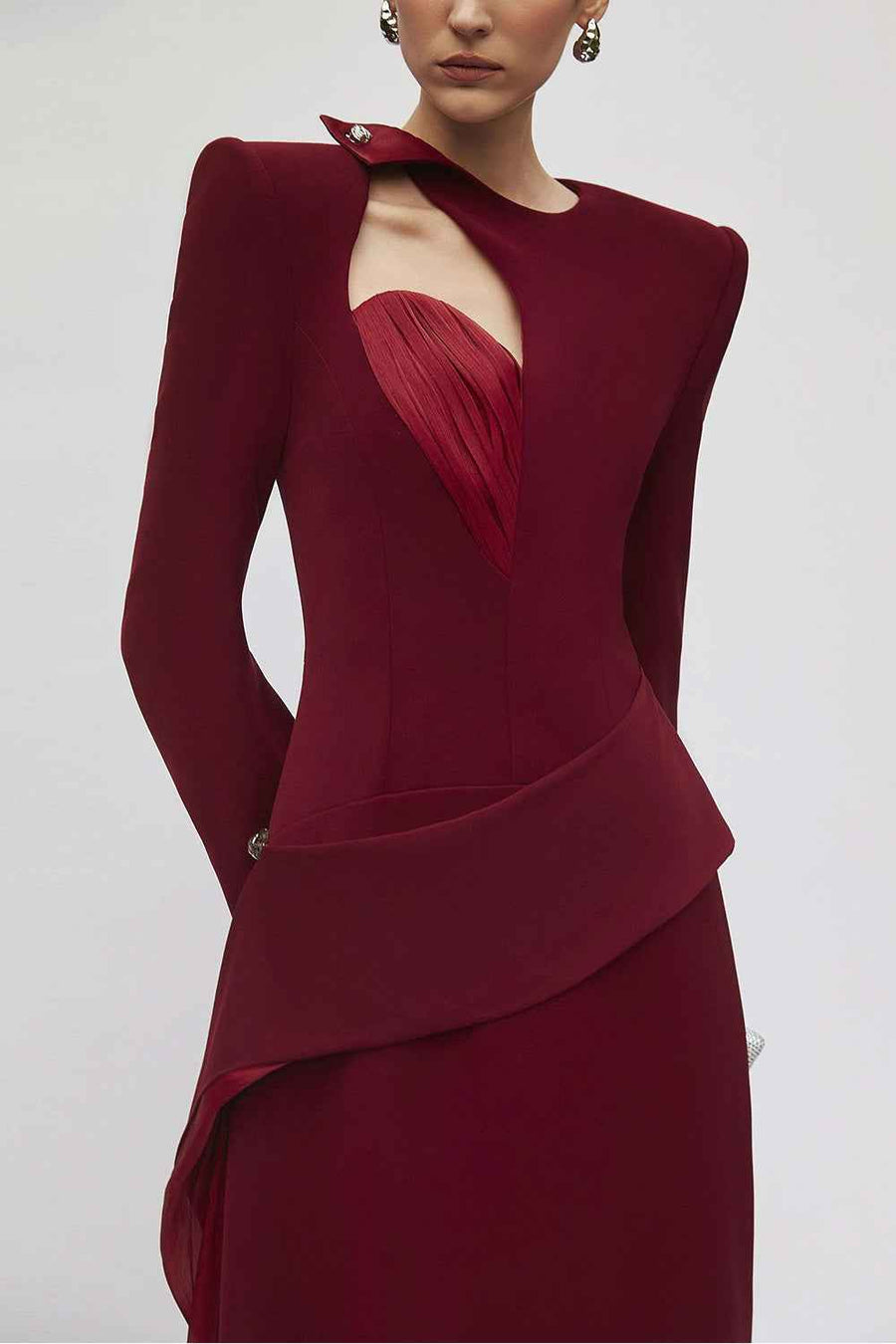Elenor II Sheath Draped Maxi Dress