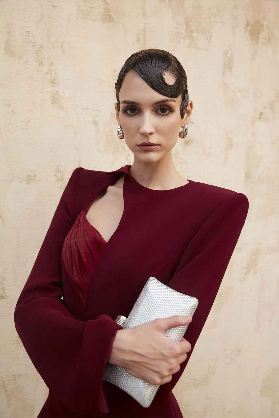 Elenor II Sheath Draped Maxi Dress