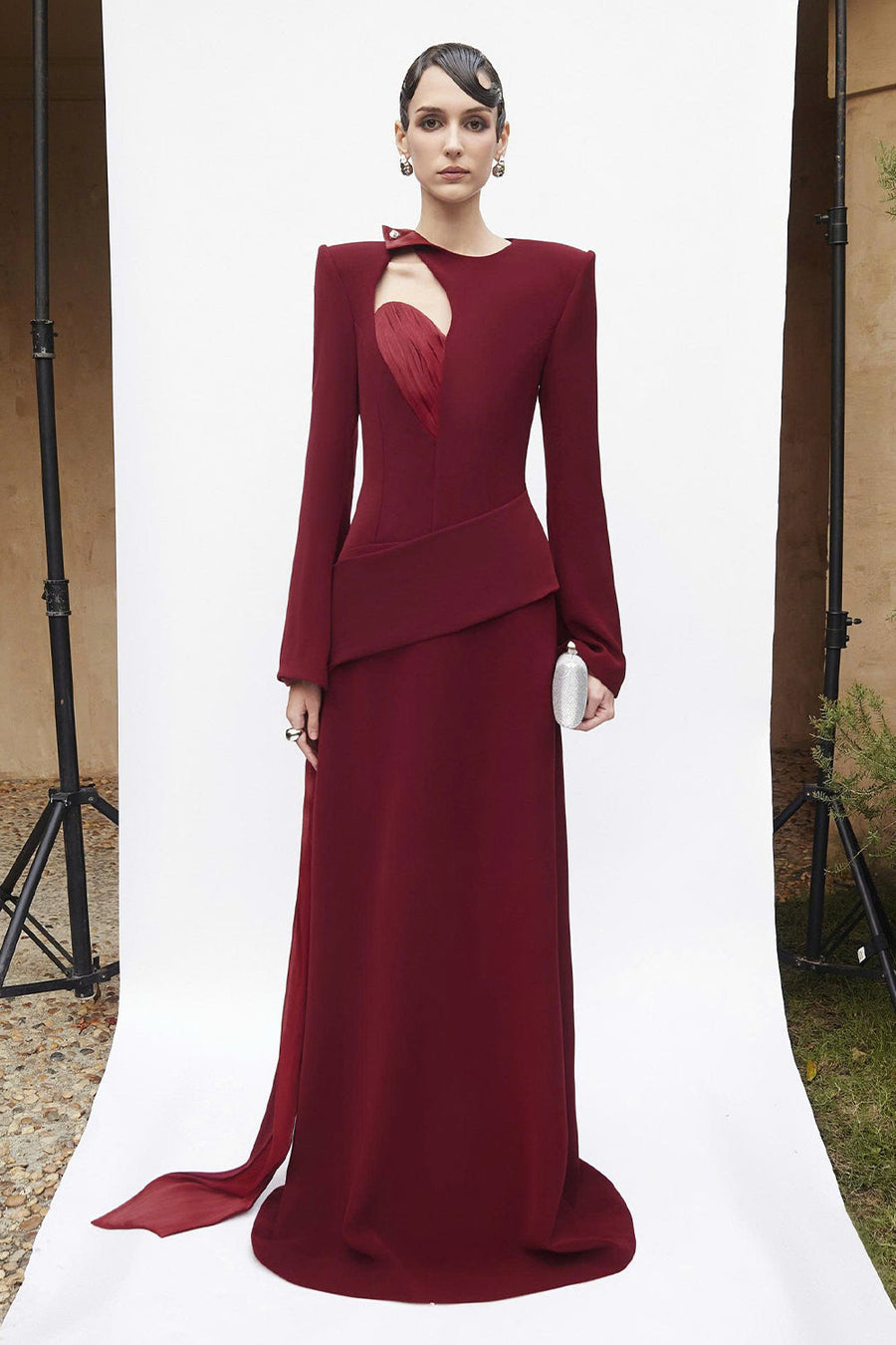 Elenor II Sheath Draped Maxi Dress 8