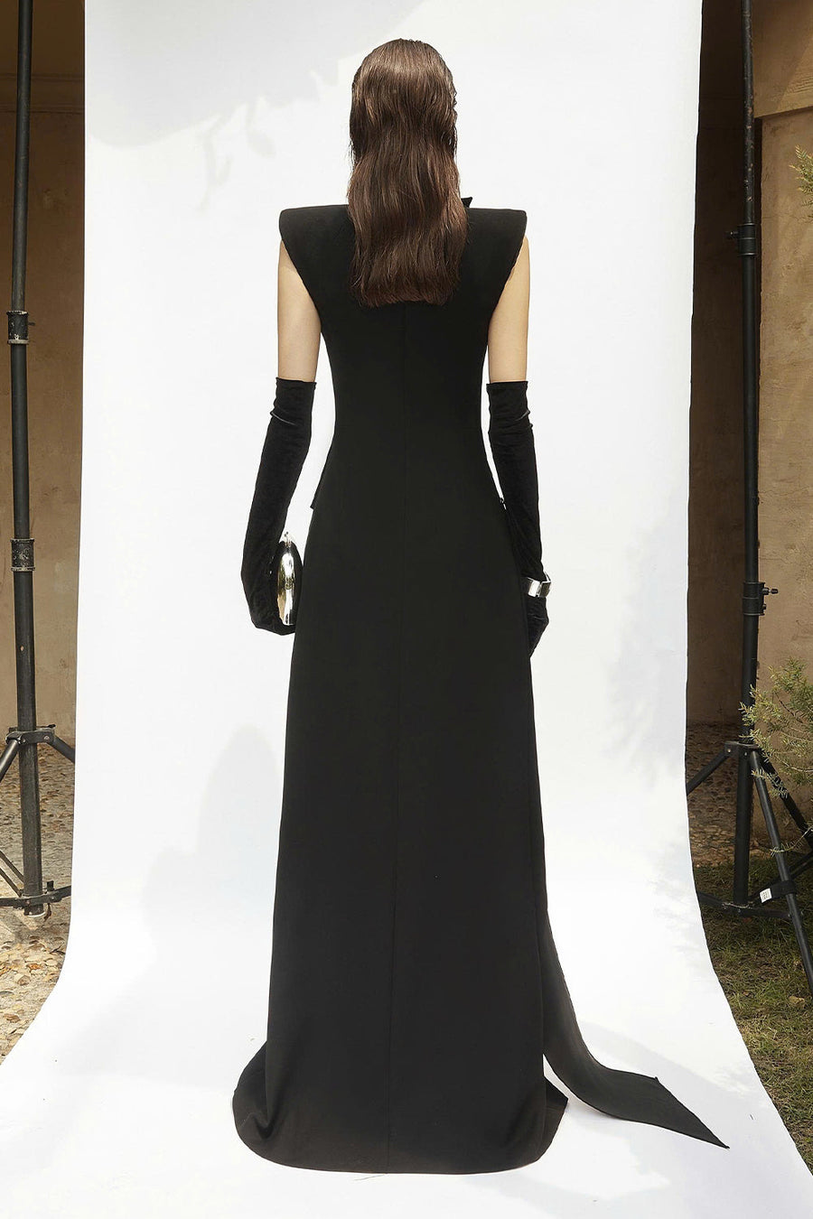 Elenor I Asymmetric Neck Draped Maxi Dress 6