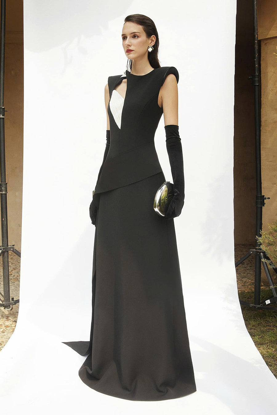 Elenor I Asymmetric Neck Draped Maxi Dress 7