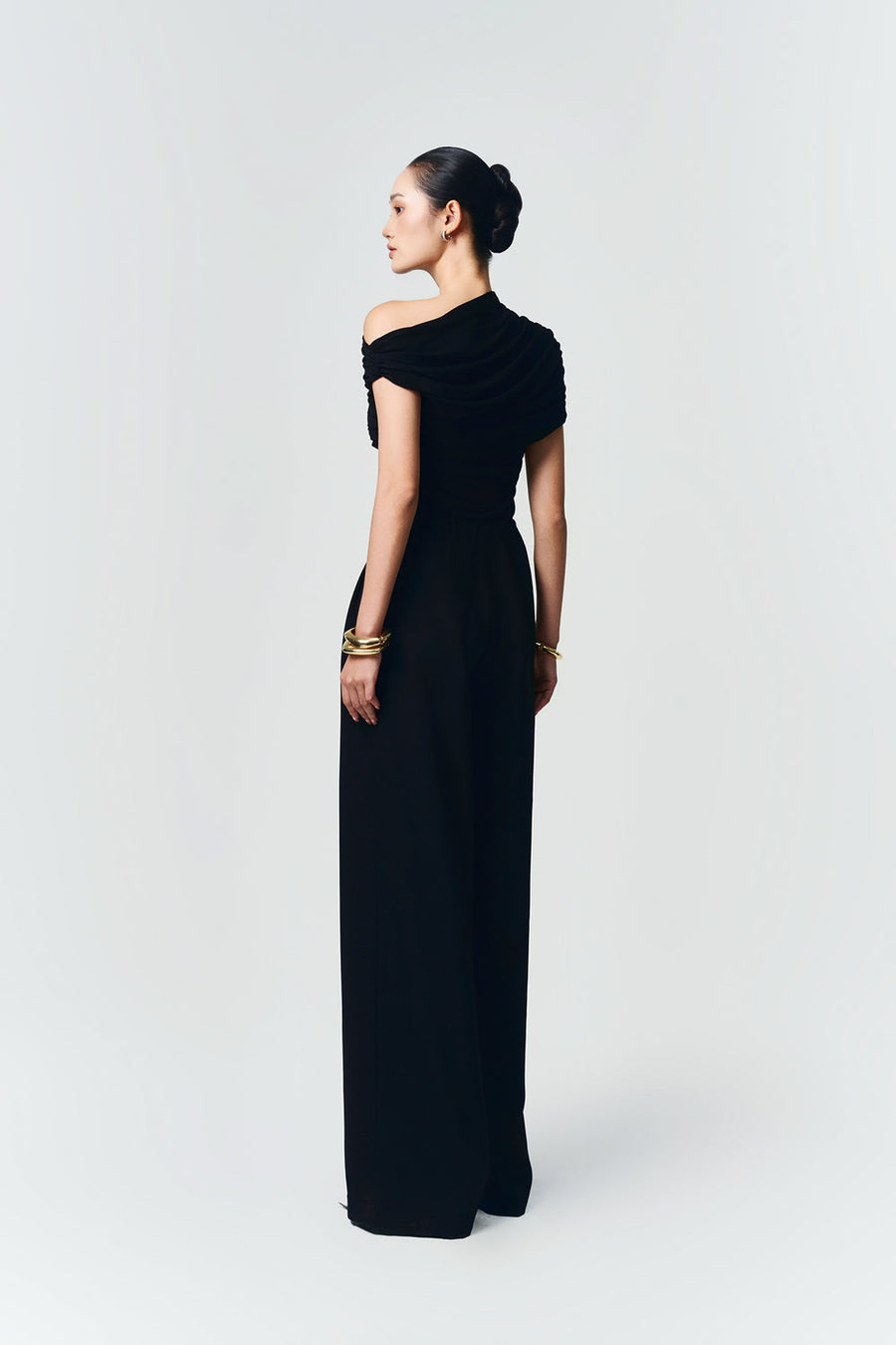 Enya Asymmetric Neck Gathering Top 4