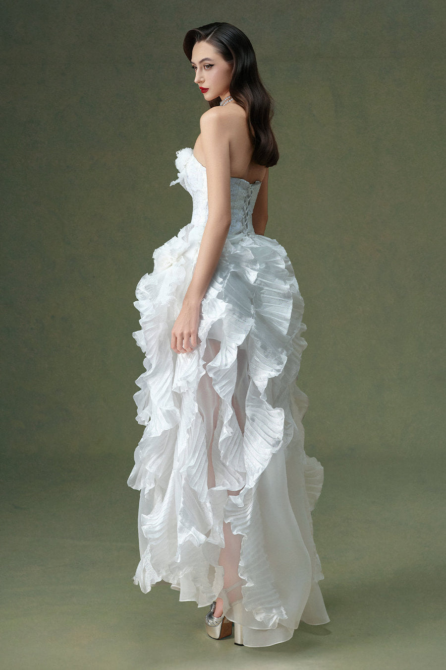 Everbloom Asymmetric Ruffle Maxi Dress 5