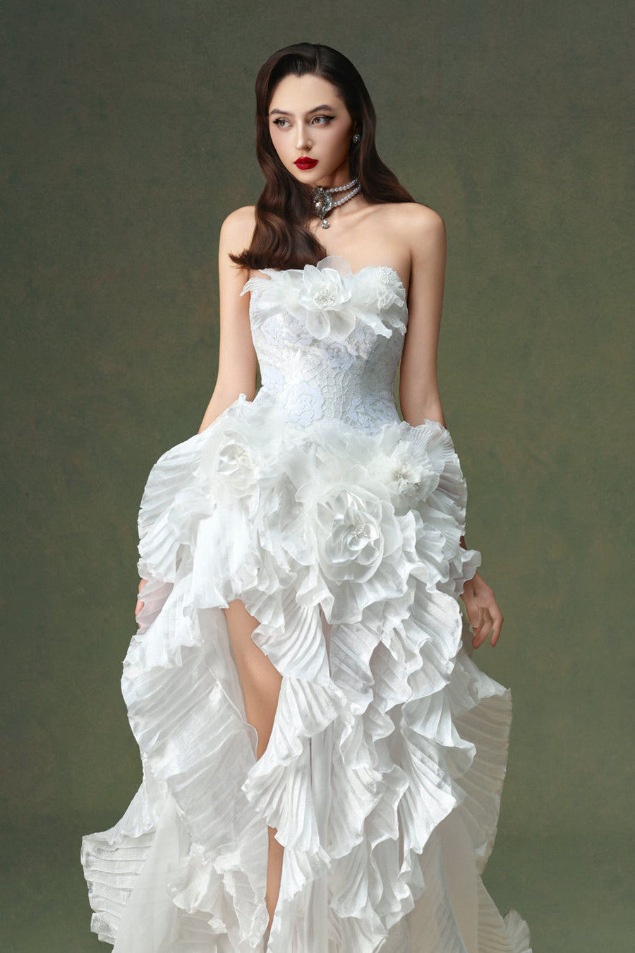 Everbloom Asymmetric Ruffle Maxi Dress 6