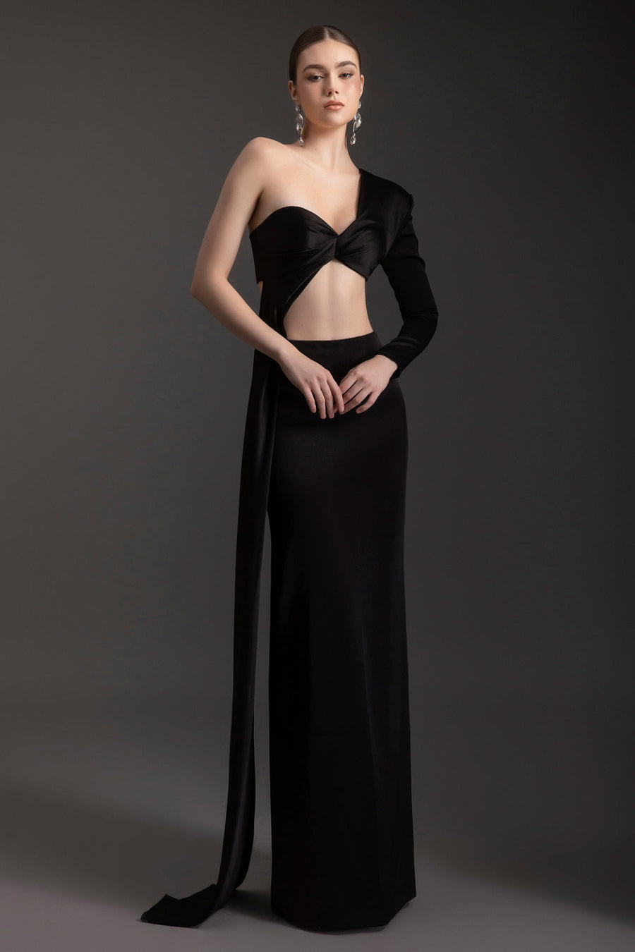 Evie One Shoulder Satin Set 4