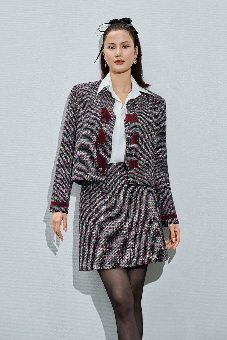Carmen Straight Folded Collar Cotton Shirt 14