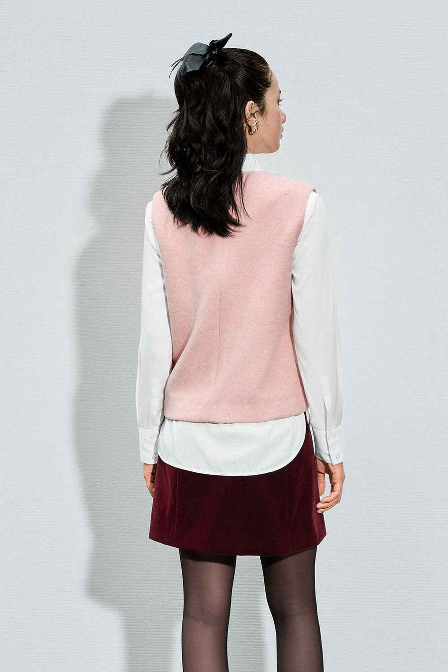 Carmen Straight Folded Collar Cotton Shirt
