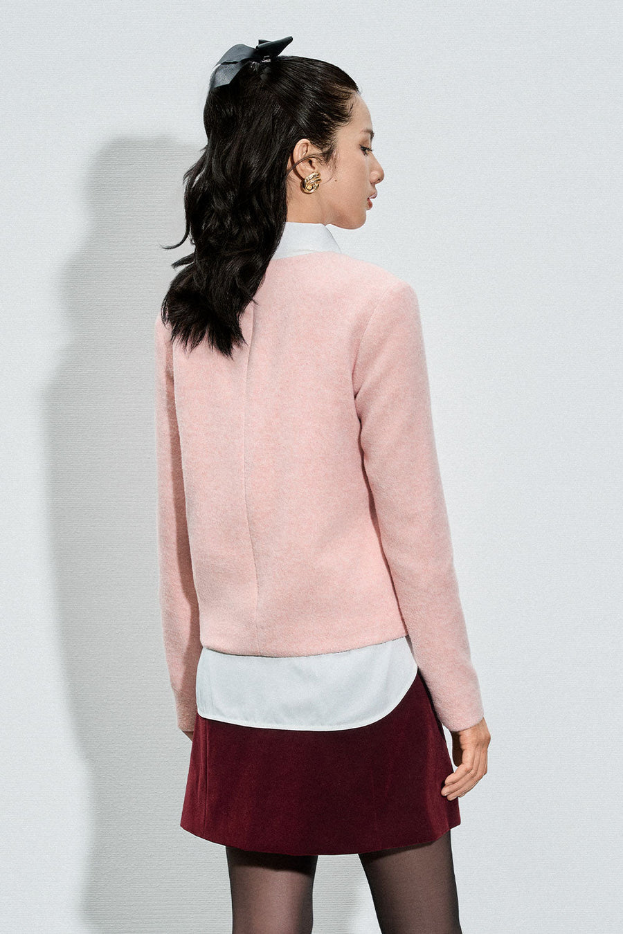 Carmen Straight Folded Collar Cotton Shirt 9