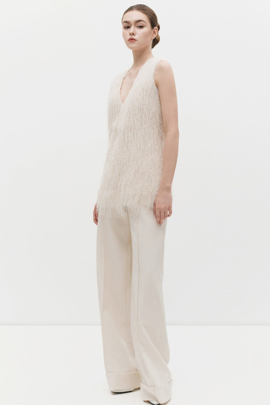 Farrah Straight Polycotton Pants 3