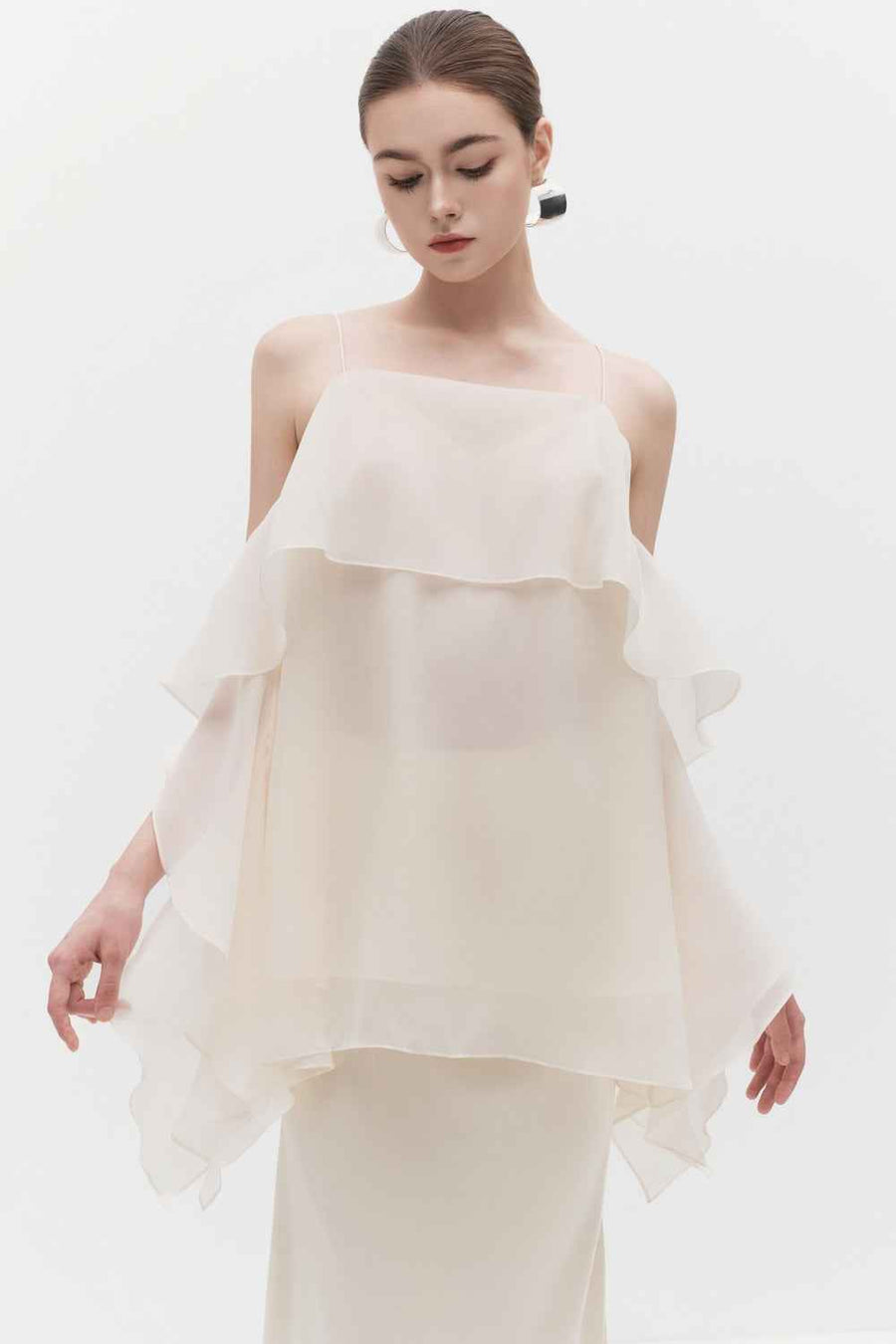Flexible Straight Draped Skirt