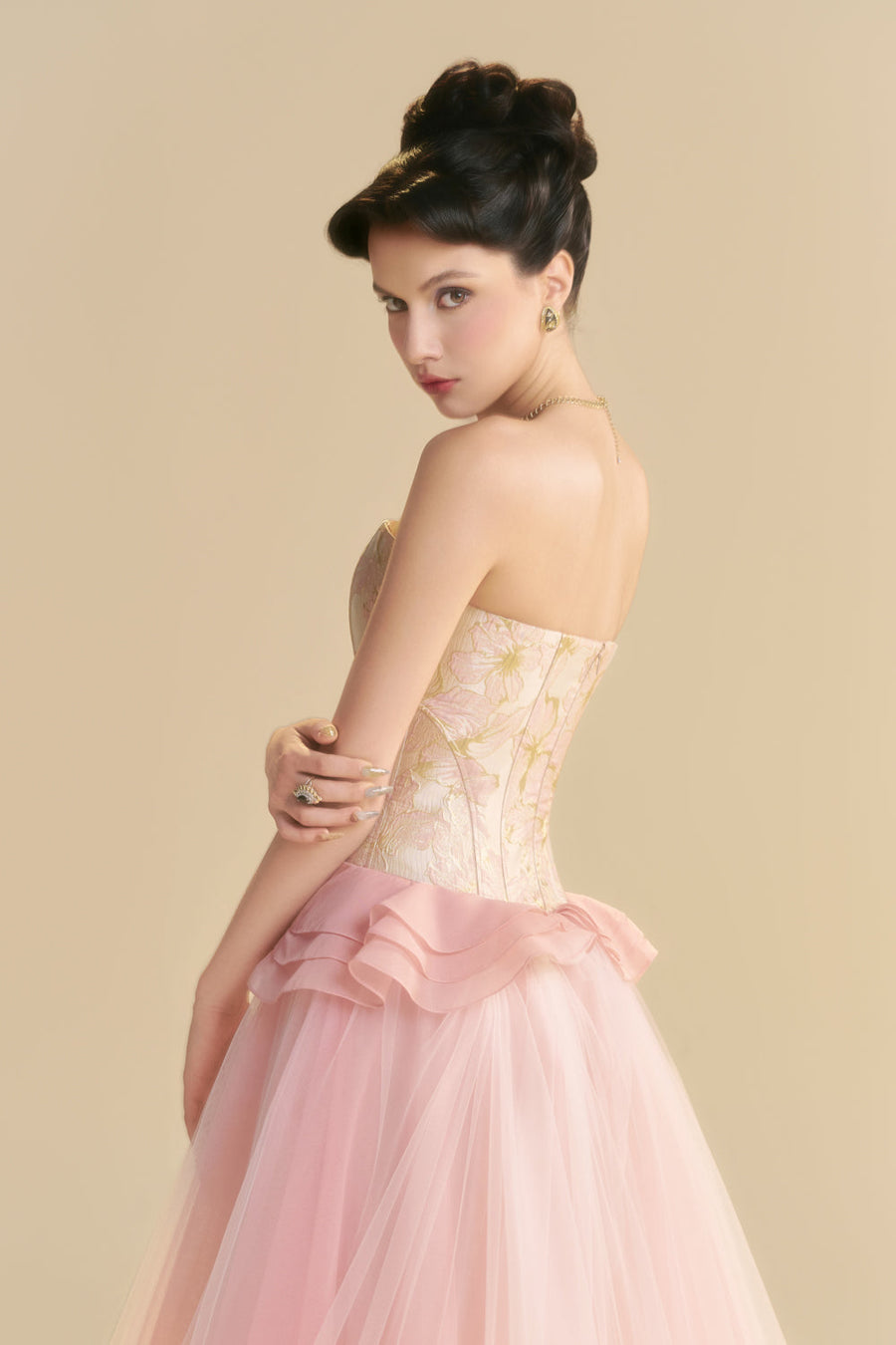 Floriade Straight Across Neck Ruffle Maxi Dress 4