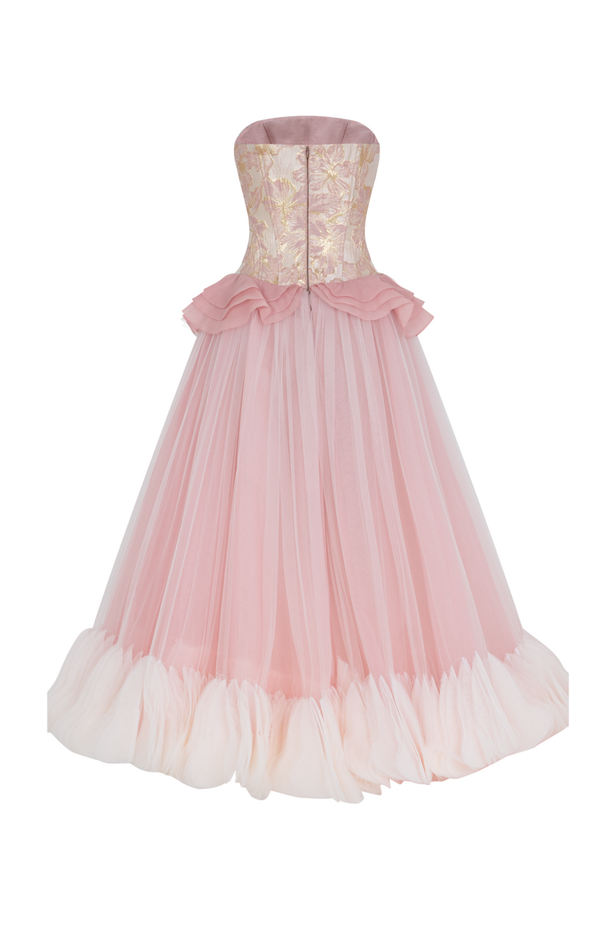 Floriade Straight Across Neck Ruffle Maxi Dress 6