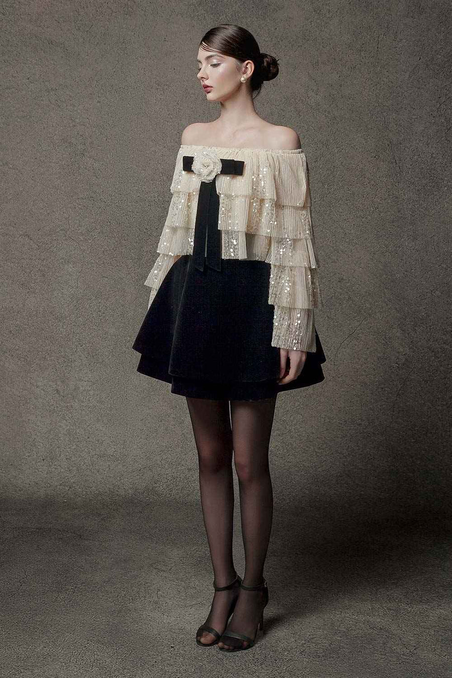 Freya Layered Flare Sleeved Tulle Top