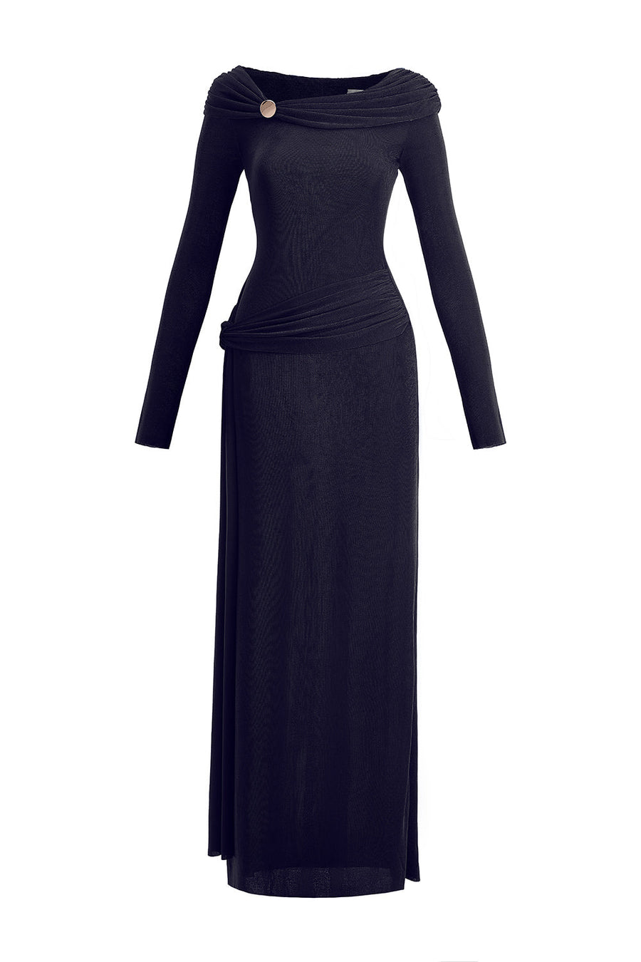 Dandelion Sheath Long Sleeved Elastic Cotton Floor Length Dress 7