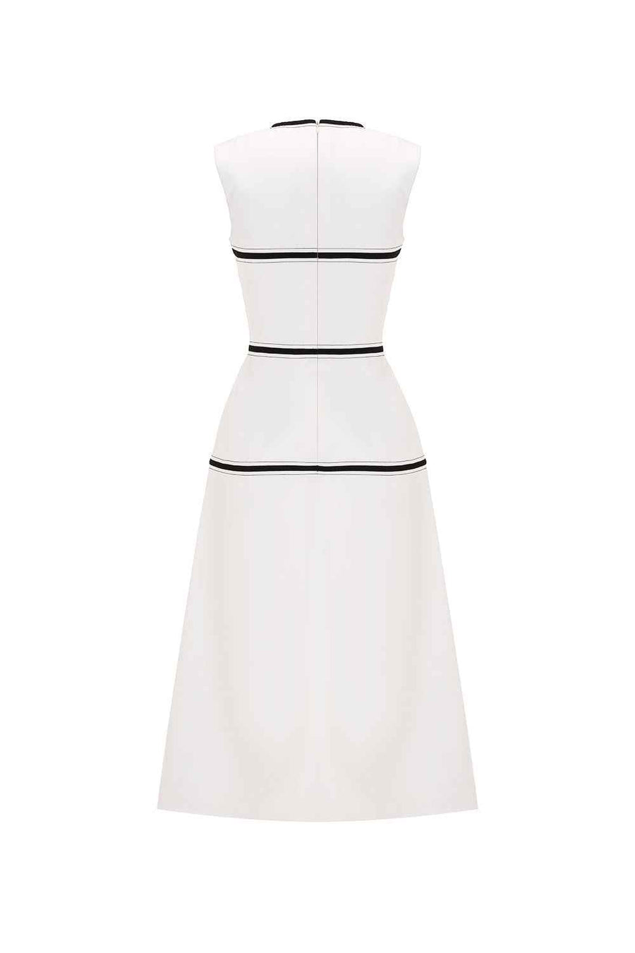 Destiny A-line Sleeveless Linen Cotton Midi Dress