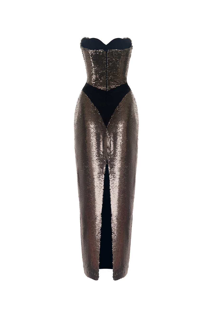 Vivenda Sheath Semi-Heart Neck Wool Cotton Midi Dress 2