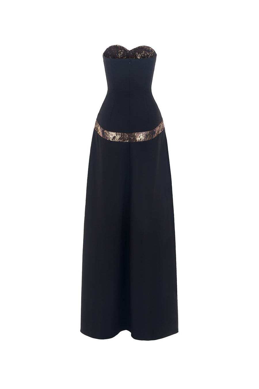 Jardin A-line Open Shoulder Wool Cotton Floor Length Dress 4