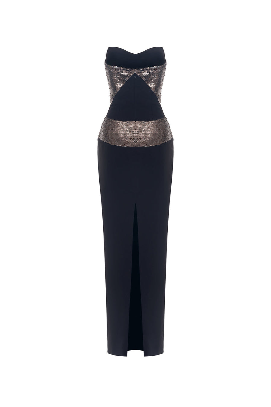 Reeta Trumpet Semi-Heart Neck Wool Cotton Midi Dress 3
