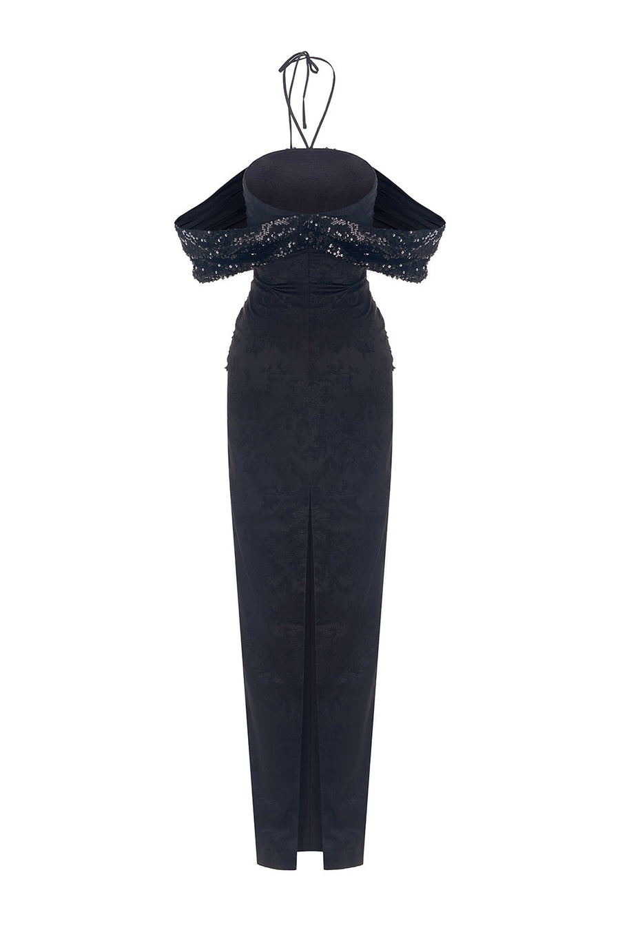 Tully Dres Sheath Gathered Silk Floor Length Dress 4