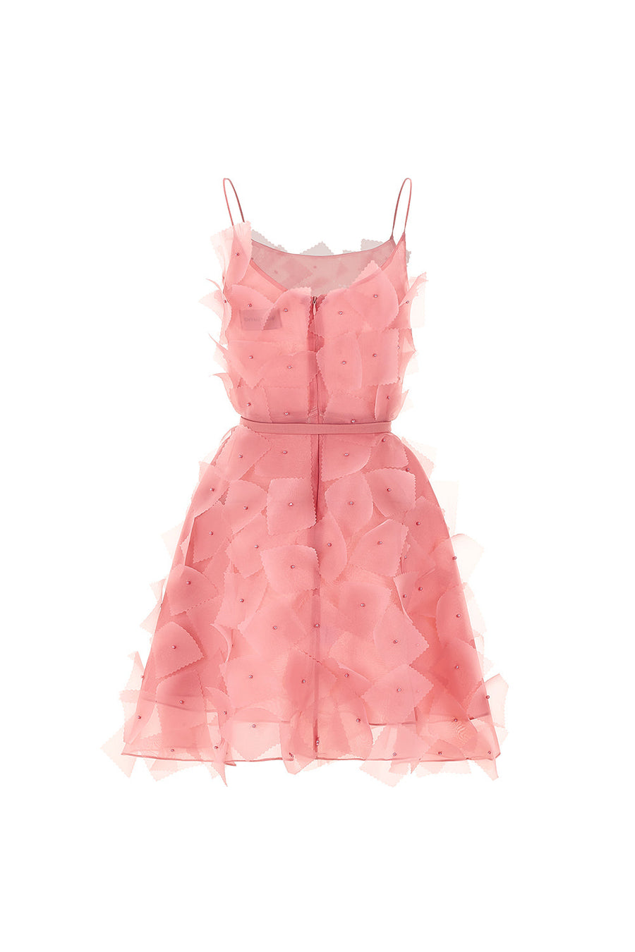 Ellise A-line Scoop Neck Organza Mini Dress Mini Dress CHYMEOCHY