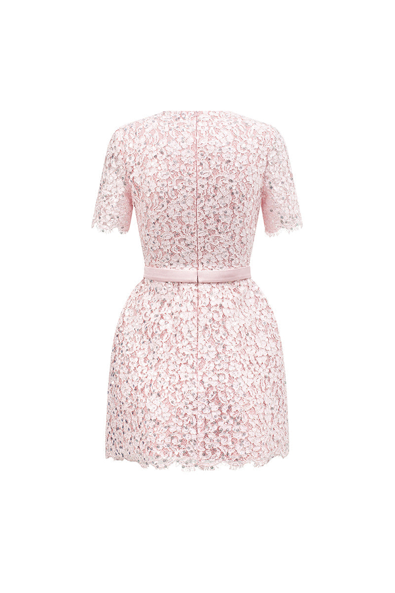 Gianna Regular Sleeve Lace Mini Dress 5