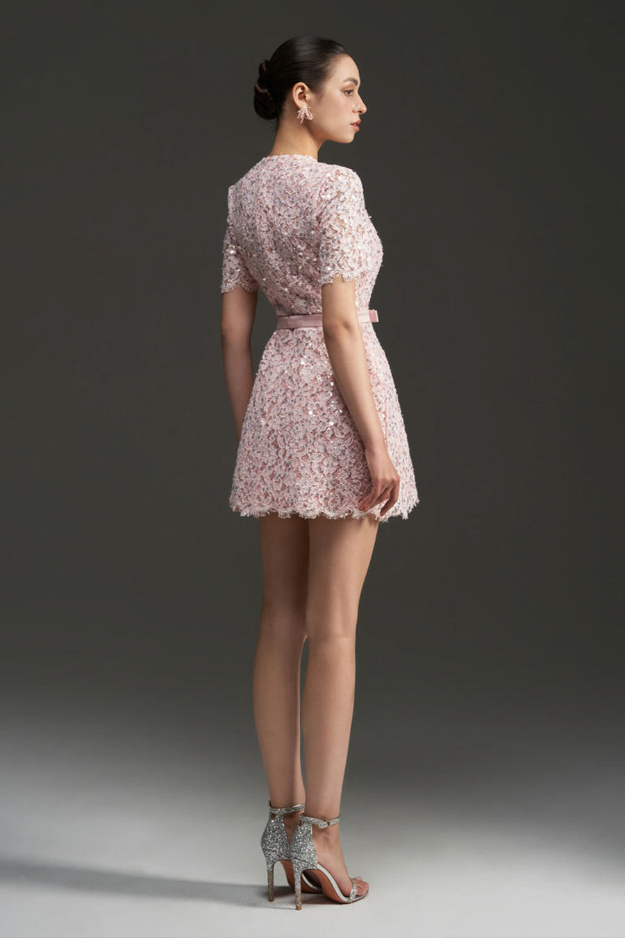 Gianna Regular Sleeve Lace Mini Dress 6