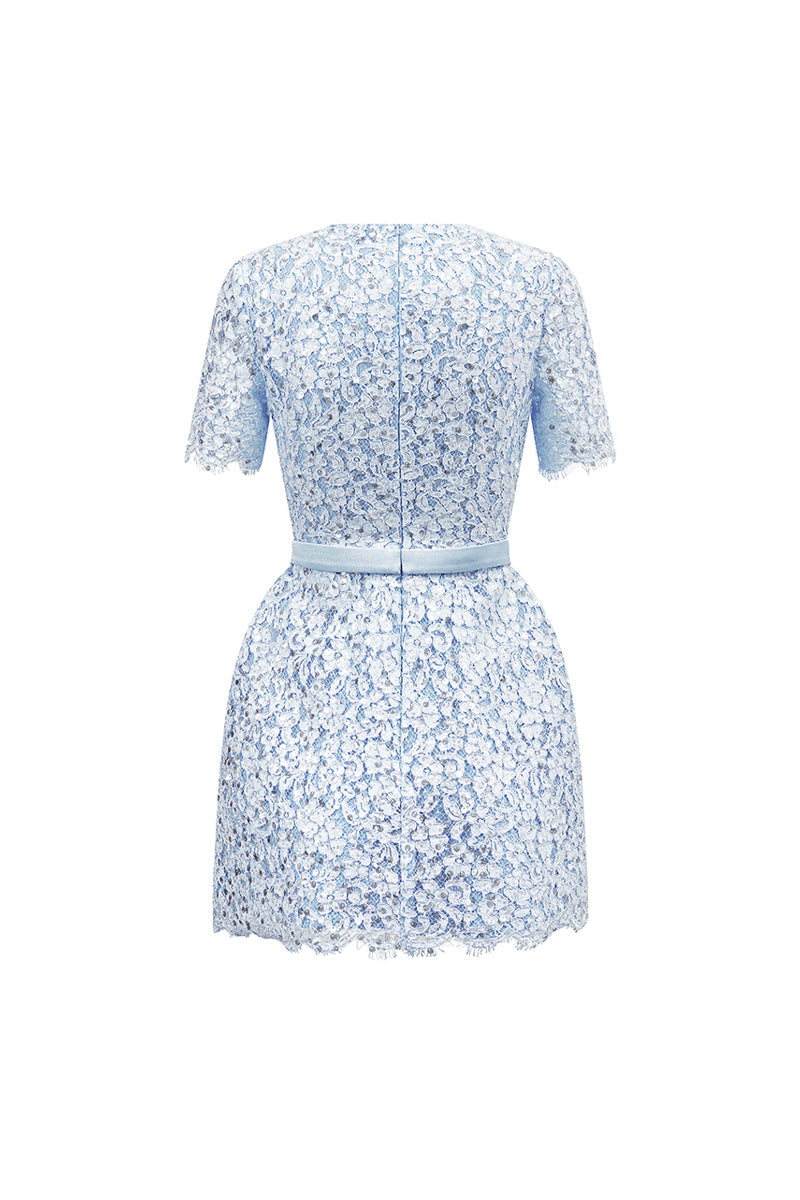 Gianna Regular Sleeve Lace Mini Dress 11